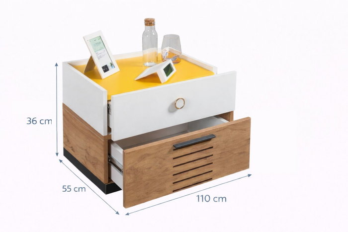 Hanah Home Mesita de Noche Relax Multicolor